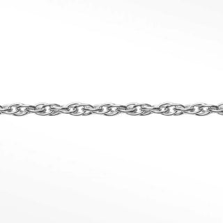 Permanent anklet rope 3x2mm sterling silver - no clasp