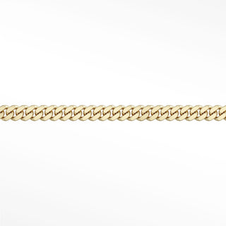 Permanent bracelet cuban 4mm designer line | 14k yellow