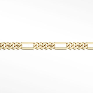 Permanent Bracelet Figaro 4mm Designer Line | 14K Yellow