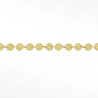 Permanent bracelet hammer round 3mm 14k gold