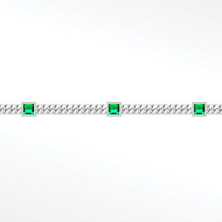 Permanent Chains Emerald Princess Cuban 2.5mm Designer Line | 14K White