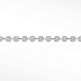 Permanent Chains Hammer Round 3mm Designer Line | 14K White