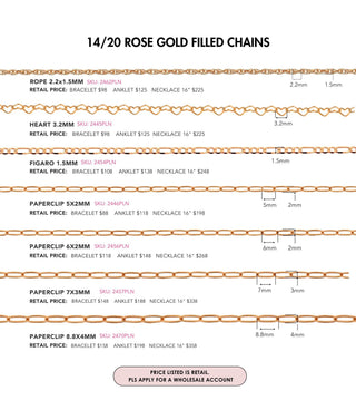 Permanent Chains Heart | Gold Filled Rose