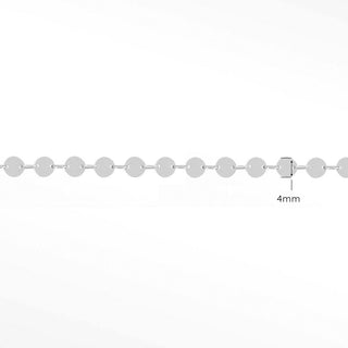 Permanent Chains Mirror Round 4mm Designer Line | 14K White