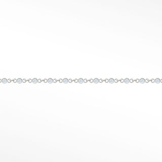 Permanent Chains Moonstone Prismatic 2mm Designer Line | 14K White