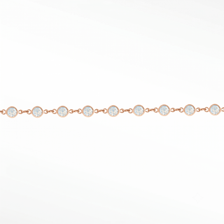 Permanent Chains Moonstone Prismatic 3mm Designer Line | 14K Rose