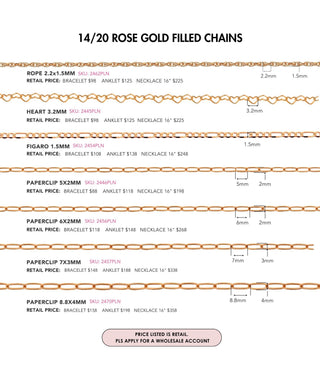 Permanent Chains Paperclip 6x2mm | 14/20 Gold Filled Rose