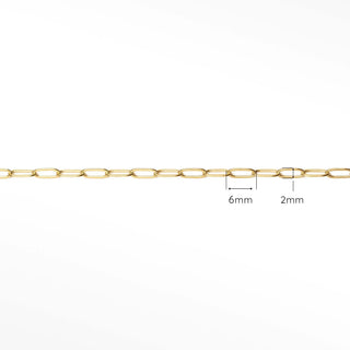 Permanent Chains Paperclip 6x2mm | 14/20 Gold Filled Yellow