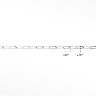 Permanent Chains Paperclip 6x2mm | Sterling Silver