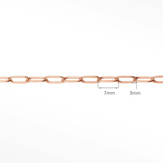 Permanent Chains Paperclip 7x3mm | Gold Filled Rose