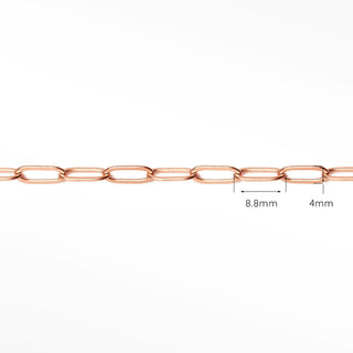 Permanent Chains Paperclip 8.8x4mm | 14/20 Gold Filled Rose