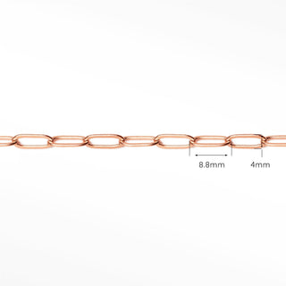 Permanent Chains Paperclip 8.8x4mm | Gold Filled Rose