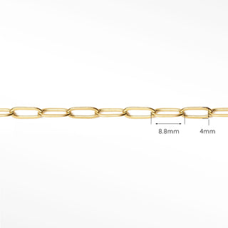 Permanent Chains Paperclip 8.8x4mm | Gold Filled Yellow