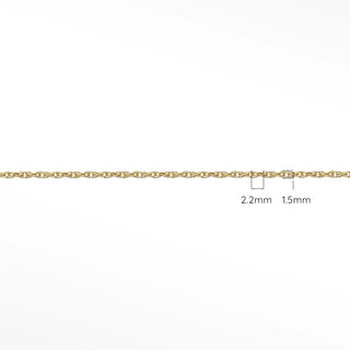 Permanent Chains Rope 2.2x1.5mm | Gold Filled Yellow