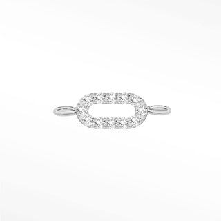 Permanent Connectors Moissanite Pave Paperclip | Sterling Silver