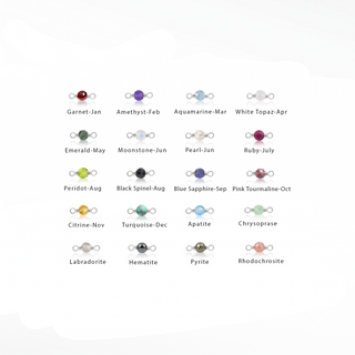Rock candy natural gemstone 14k white gold connectors for permanent jewelry