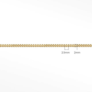 Permanent chains cuban 2.5mm | 14/20 gold filled yellow