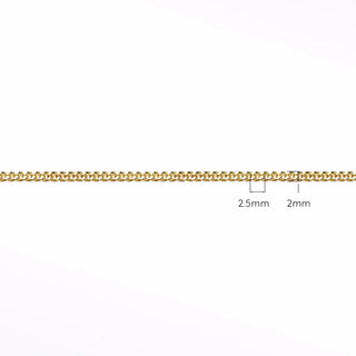 Permanent chains cuban 2.5mm | 14/20 gold filled yellow