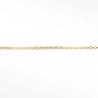 Permanent chains dapped bar | 14/20 gold filled yellow