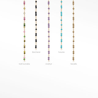 Permanent chains ethereal natural gemstone designer line | 14/20 gold filled yellow
