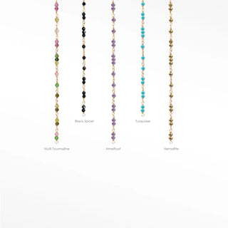 Permanent chains ethereal natural gemstone designer line | 14/20 gold filled yellow