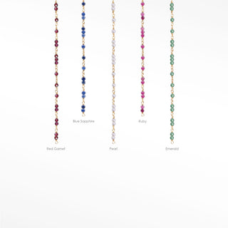 Permanent chains ethereal natural gemstone designer line | 14/20 gold filled yellow