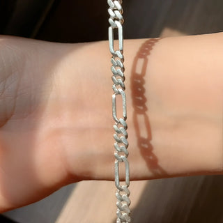 Permanent chains figaro 4mm designer line | sterling silver