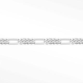 Permanent chains figaro 4mm designer line | sterling silver