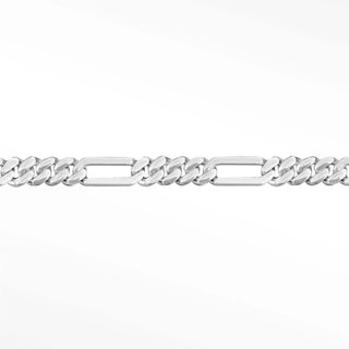 Permanent chains figaro 5mm designer line | sterling silver