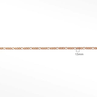 Permanent chains figaro 1.5mm | 14/20 gold filled rose