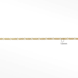 Permanent chains figaro 1.5mm | 14/20 gold filled yellow