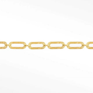 Permanent chains hammer paperclip 8mm designer line | 14k yellow