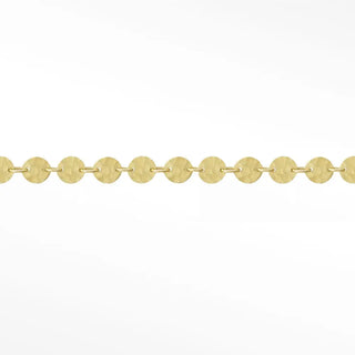 Permanent chains hammer round 3mm designer line | 14k yellow