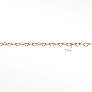 Permanent chains heart | 14/20 gold filled rose