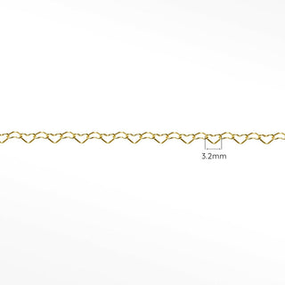 Permanent chains heart | 14/20 gold filled yellow