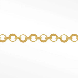 Permanent chains mirror hollow round 3mm designer line | 14k yellow