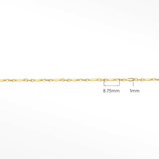 Permanent chains horizon line | 14/20 gold filled yellow