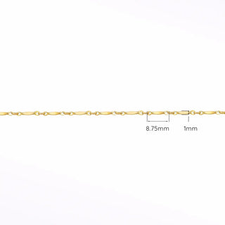Permanent chains horizon line | 14/20 gold filled yellow