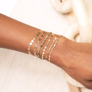 Permanent chains mirror hollow diamond 5mm designer line | 14k yellow