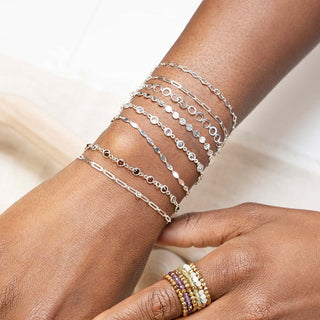 Permanent chains mirror marquise tiny 4.5mm designer line | 14k white