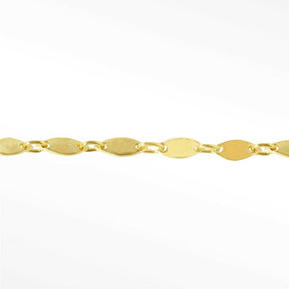 Permanent chains mirror marquise tiny 4.5mm designer line | 14k yellow