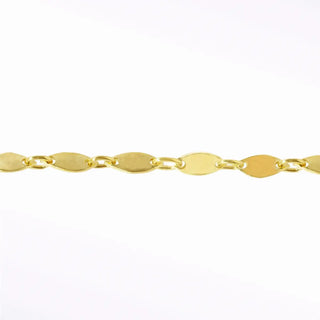 Permanent chains mirror marquise tiny 4.5mm designer line | 14k yellow