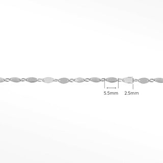 Permanent chains mirror marquise 5.5mm designer line | sterling silver