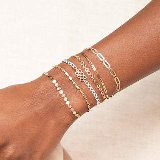 Permanent chains mirror paperclip 5.5mm designer line | 14k yellow