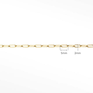 Permanent chains paperclip 5x2mm | 14/20 gold filled yellow