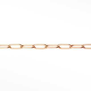 Permanent chains paperclip 5x2mm | 14/20 gold filled rose