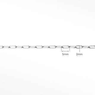Permanent chains paperclip 5x2mm | sterling silver