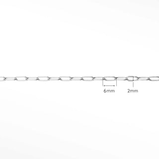 Permanent chains paperclip 6x2mm | sterling silver