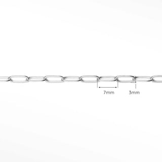 Permanent chains paperclip 7x3mm | sterling silver