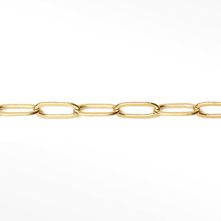 Permanent chains paperclip 7x3mm | 14/20 gold filled yellow